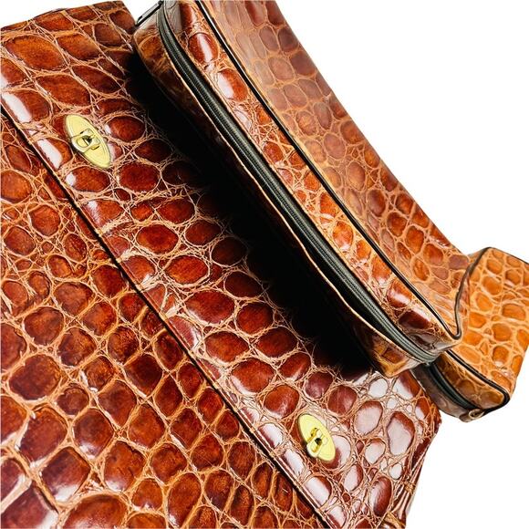 Rare Vintage Atelier Jeannette Leather Croc Embossed set made in Germany - Picture 5 of 16